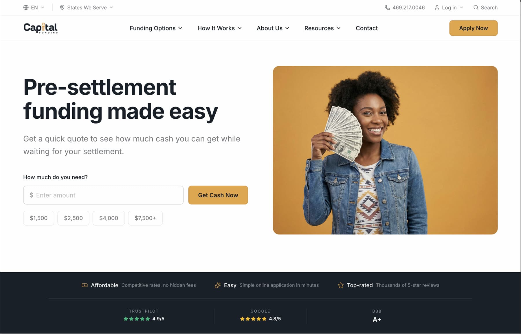 Capital Funding website